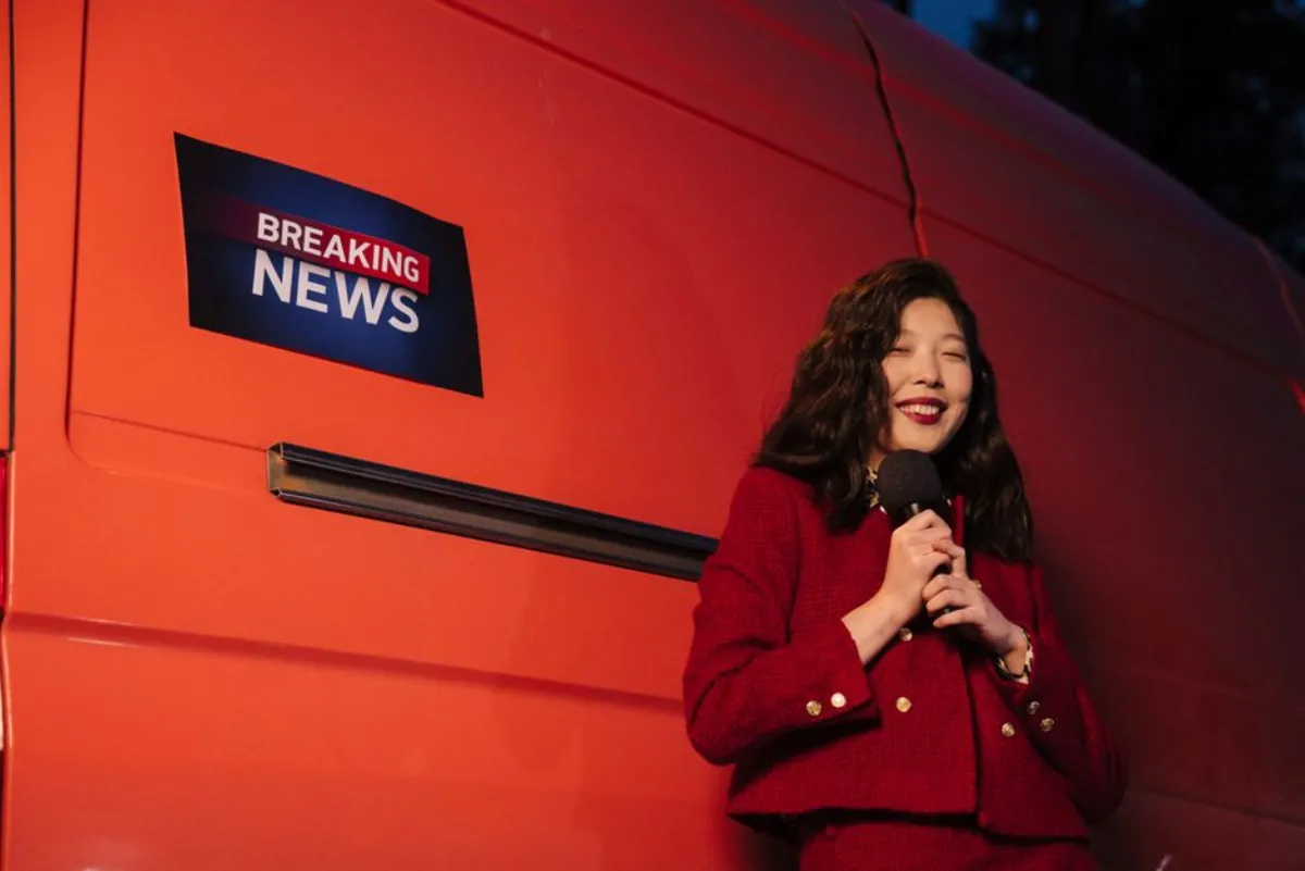 news anchor studio